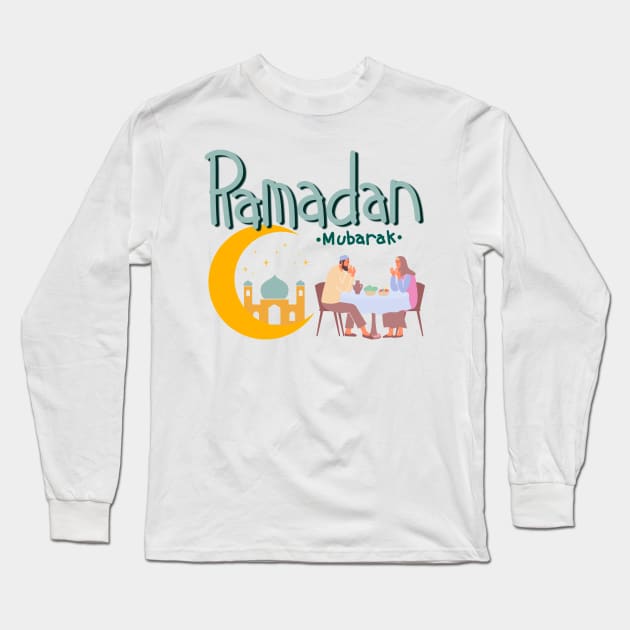 Happy Ramadan-Ramadan Kareem Long Sleeve T-Shirt by LetsGetInspired